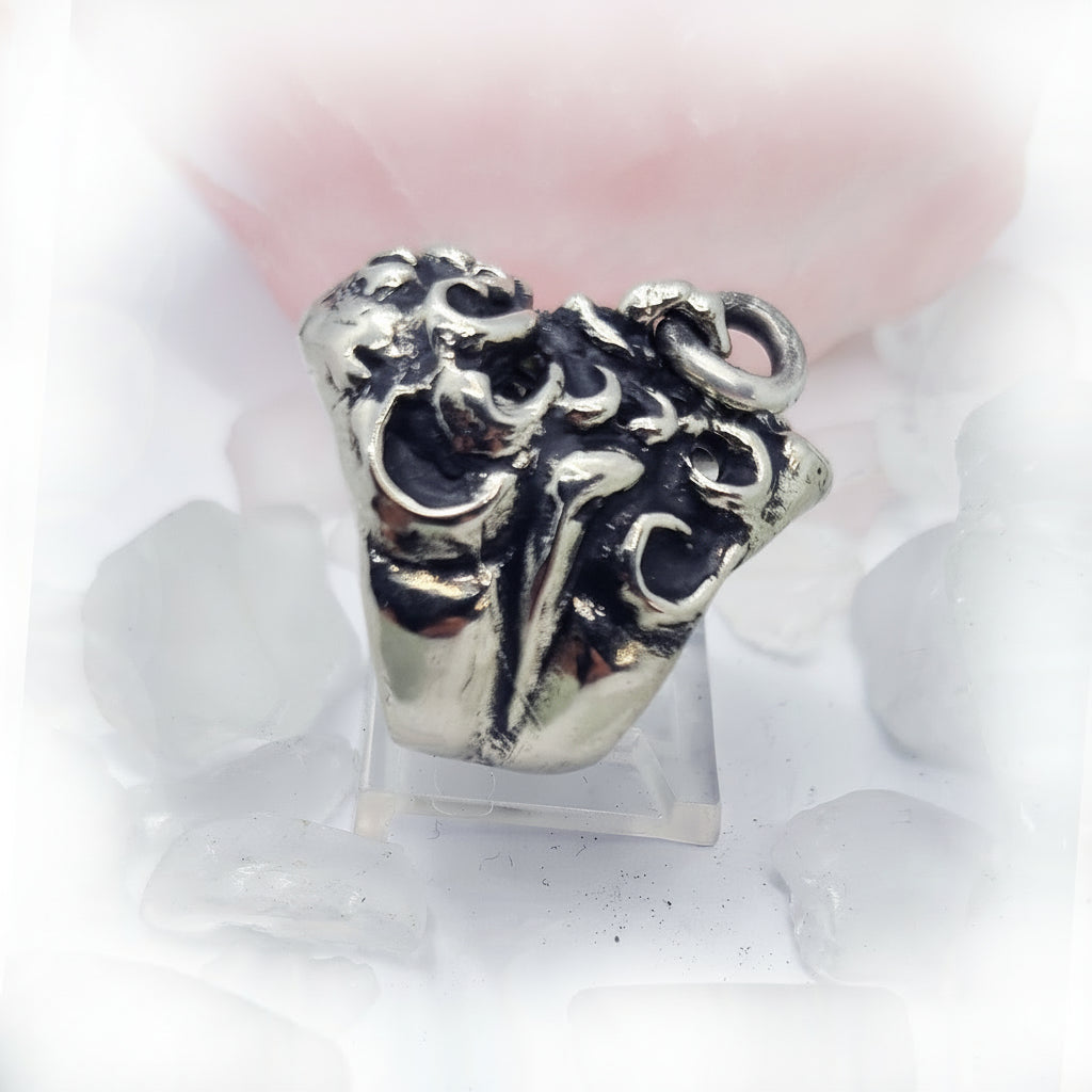 Tribal Skull with Nose Ring Sterling Silver Ring