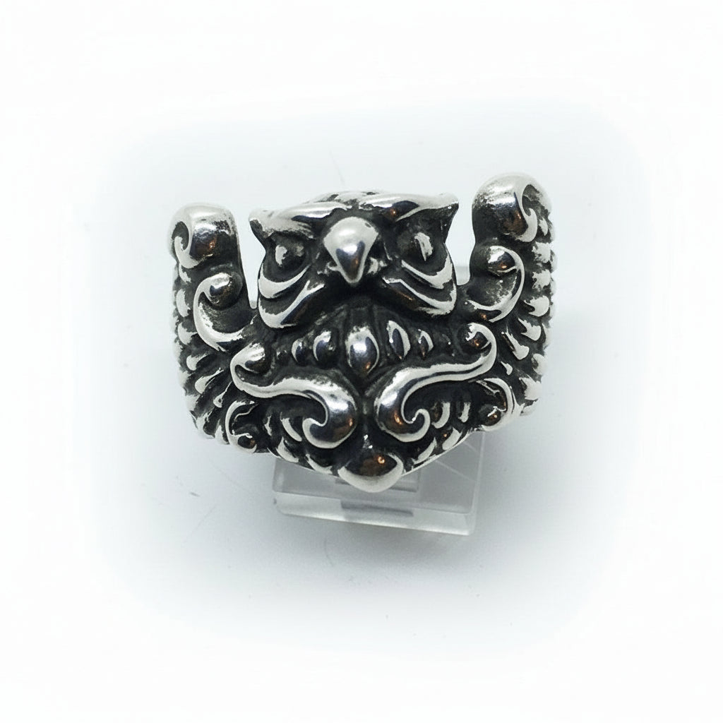 Wise Owl Sterling Silver Ring