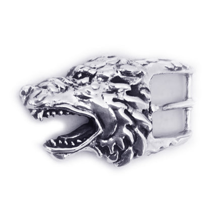 Wolf Angry Head Sterling Silver Belt Buckle