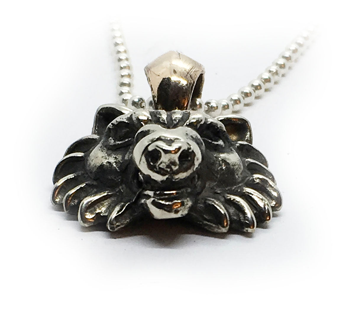 Wolf Head Sterling Silver Pendant