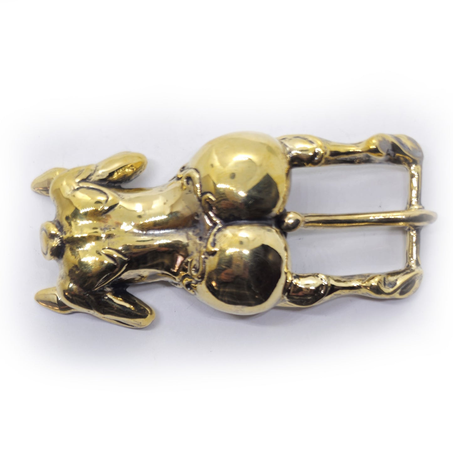 Woman Body Back Ass Side Erotic Brass Belt Buckle