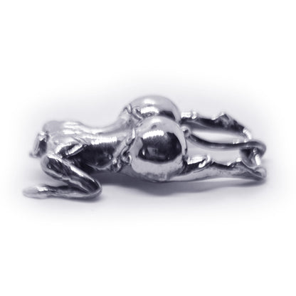 Woman Body Back Ass Side Erotic Sterling Silver Belt Buckle