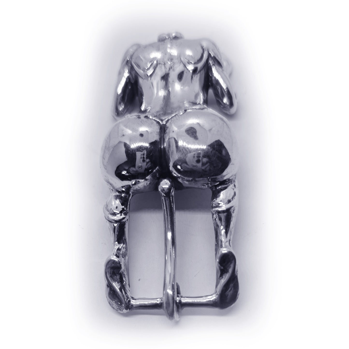 Woman Body Back Ass Side Erotic Sterling Silver Belt Buckle