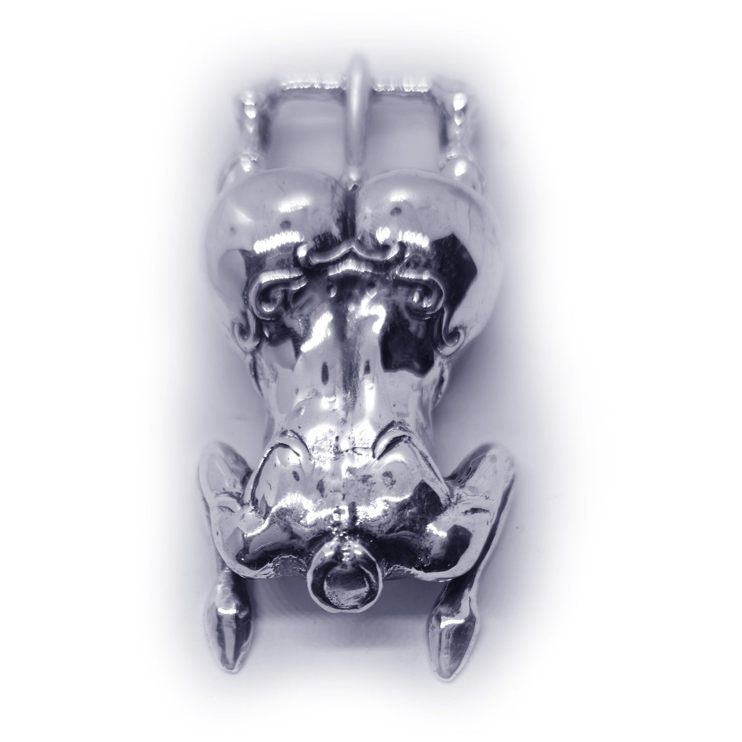 Woman Body Back Ass Side Erotic Sterling Silver Belt Buckle
