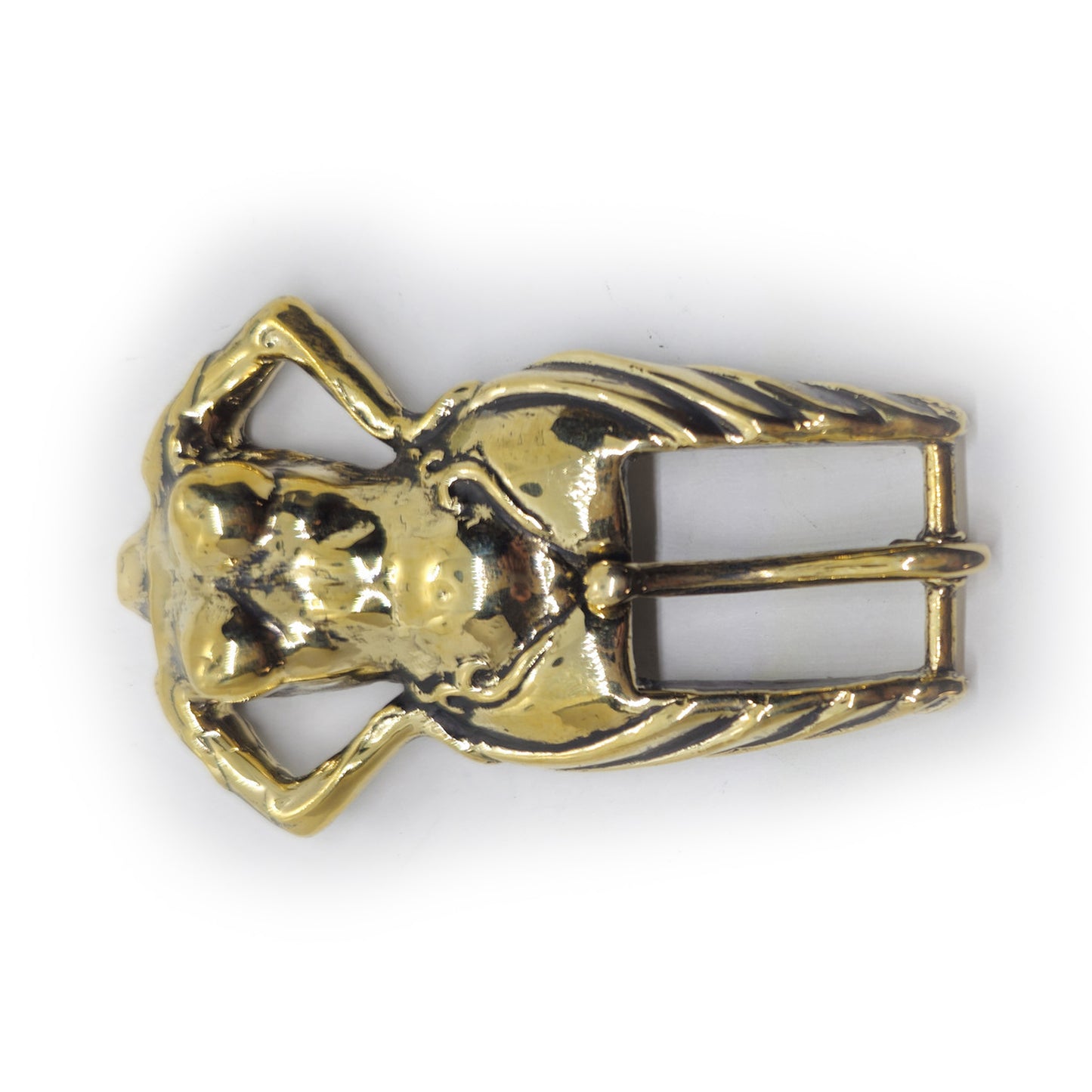 Woman Body Erotic Brest Brass Belt Buckle