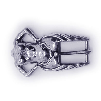 Woman Body Erotic Brest Sterling Silver Belt Buckle