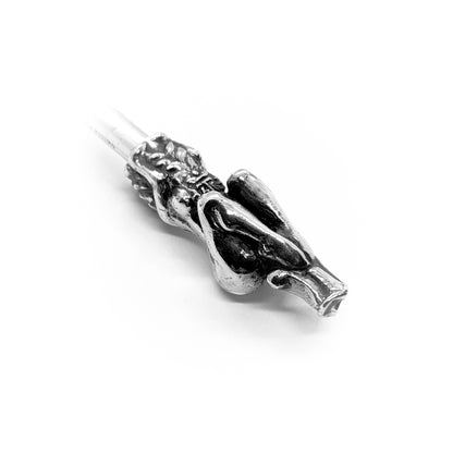 Nude Woman Sterling Silver Pipe