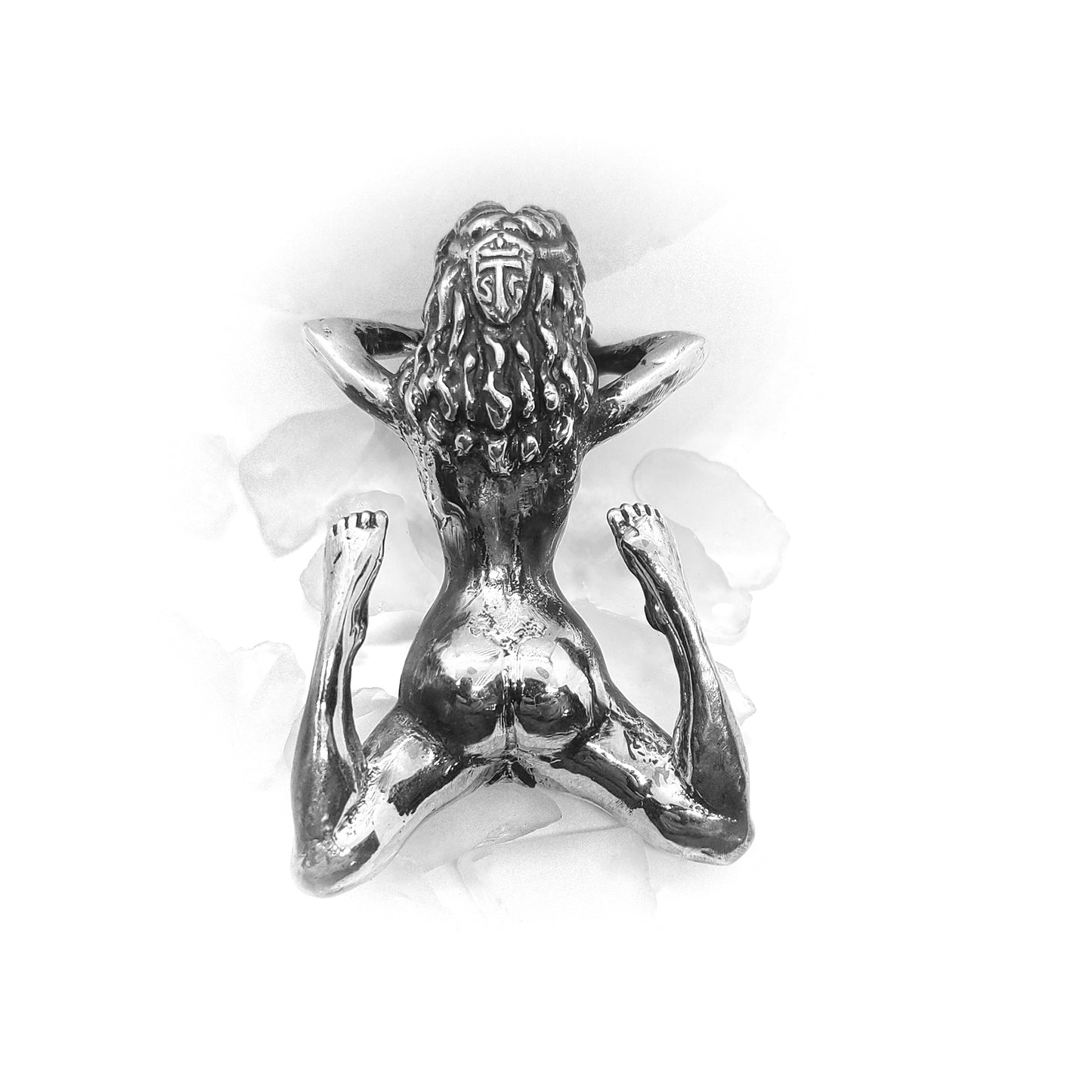 Woman Nude Sterling Silver Pipe