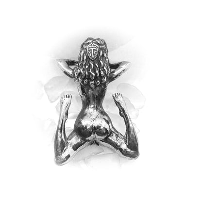 Woman Nude Sterling Silver Pipe