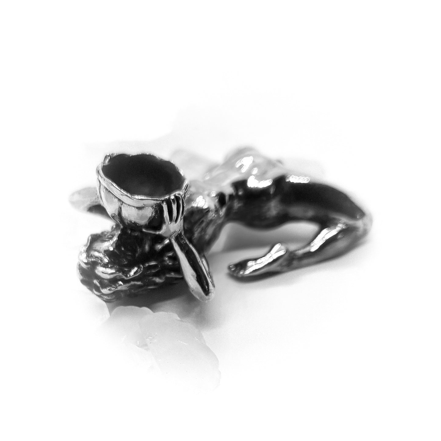 Woman Nude Sterling Silver Pipe