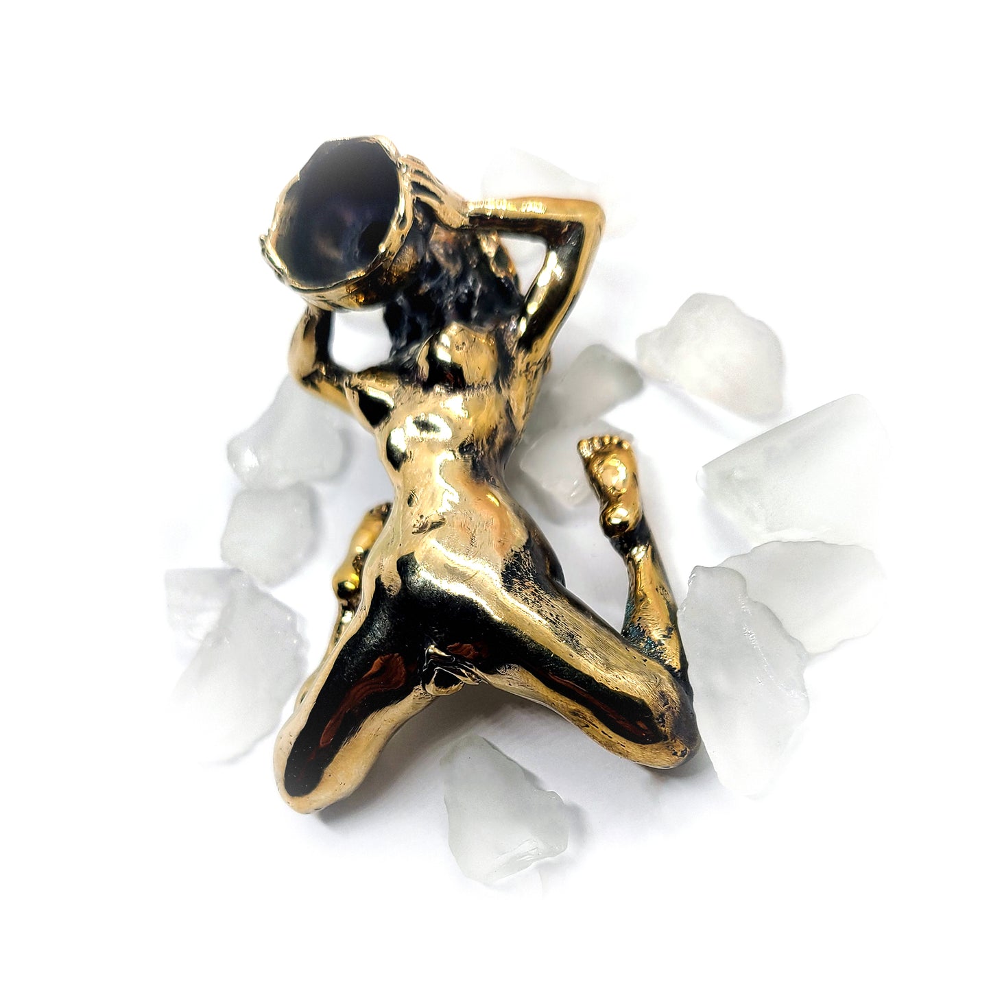 Woman Nude Sterling Silver Pipe