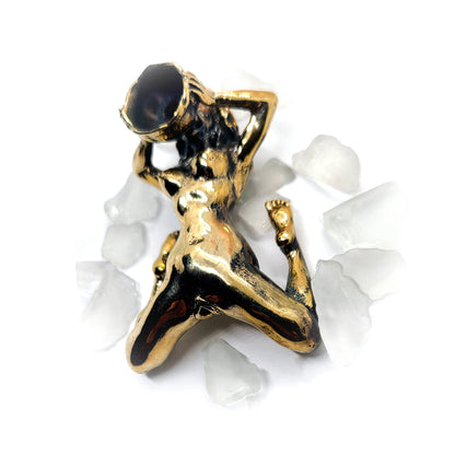 Woman Nude Sterling Silver Pipe