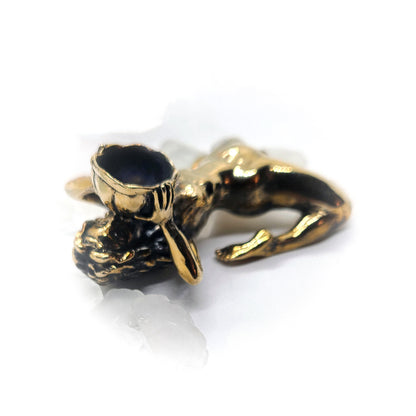 Woman Nude Sterling Silver Pipe