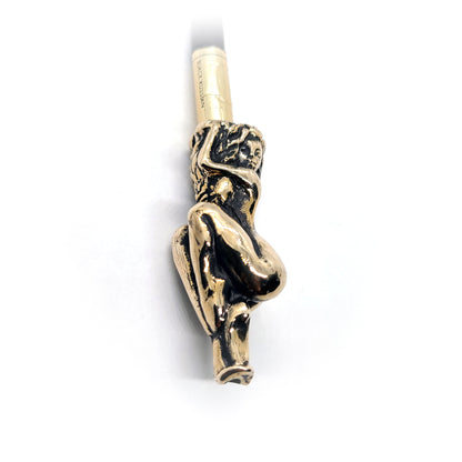 Nude Woman Sterling Silver Pipe