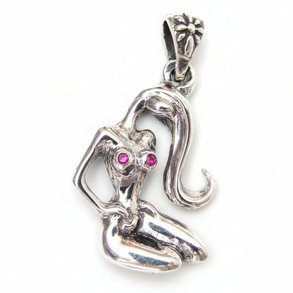 Gentlic Woman Pendant with CZ Stone Breasts