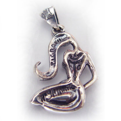 Gentlic Woman Pendant with CZ Stone Breasts