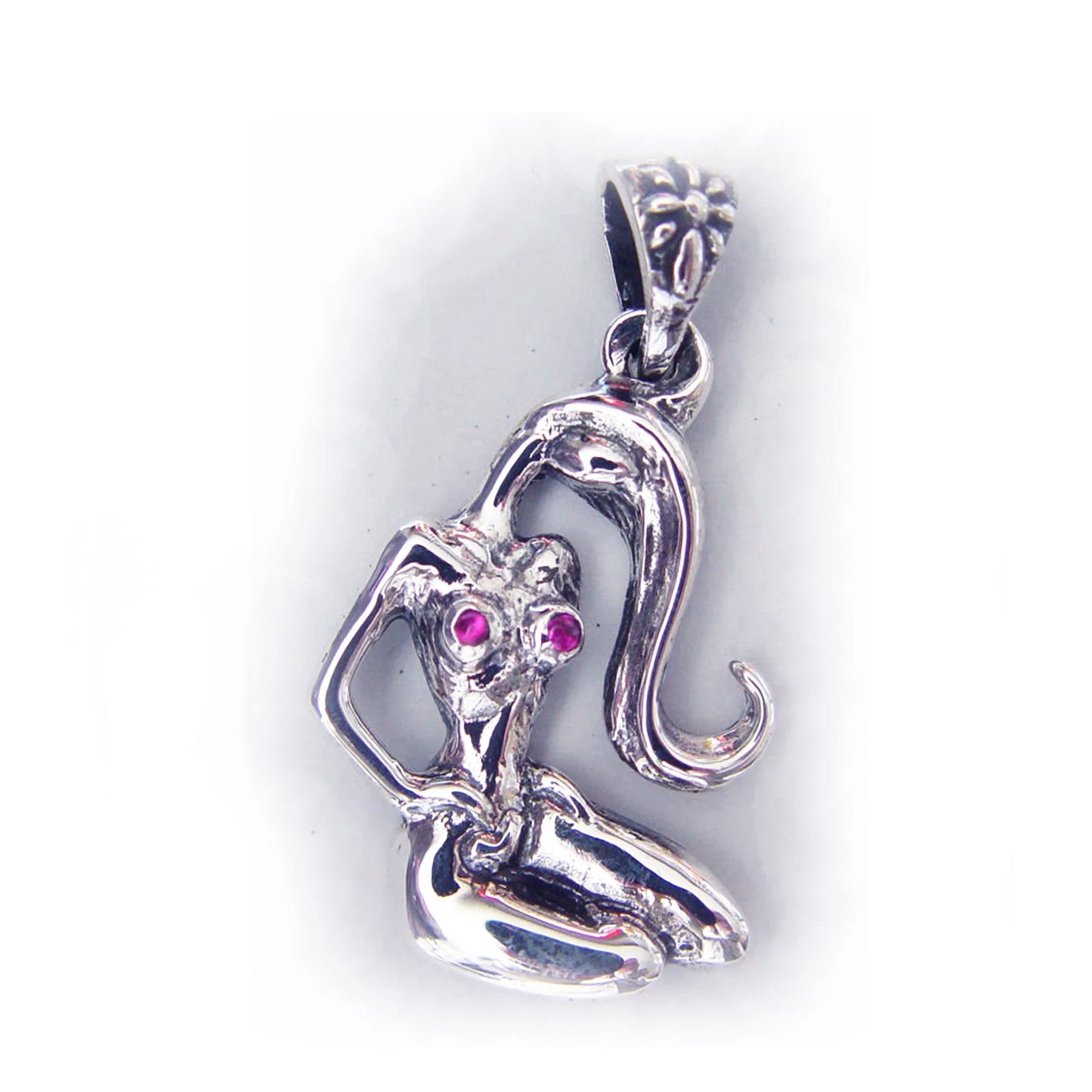 Gentlic Woman Pendant with CZ Stone Breasts