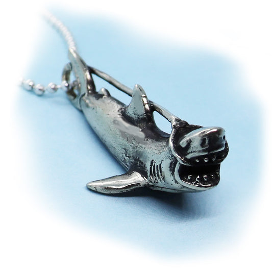 Wrapped Shark Sterling Silver Pendant