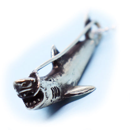 Wrapped Shark Sterling Silver Pendant