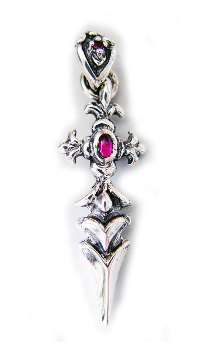 Cross Dagger Silver Pendant