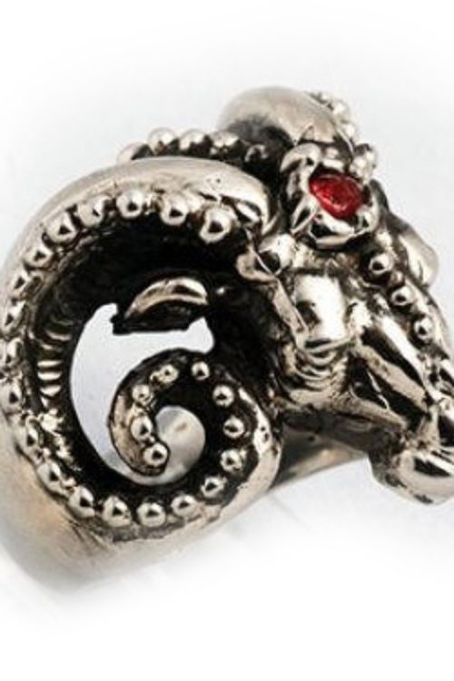 The Ram Head Silver Ring