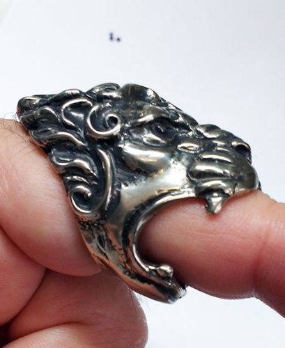 Big Lion Silver Ring
