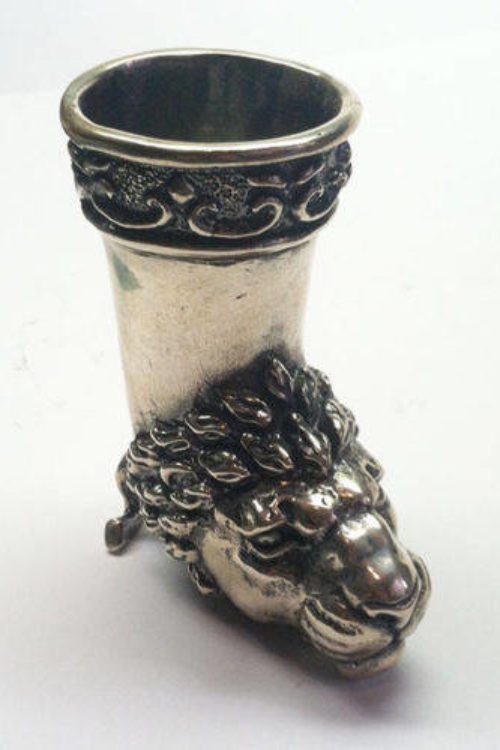 Sterling Silver Lion Shot Cup