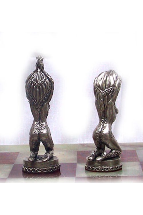 Tigrani “Nudes” Sterling Silver Chess Set