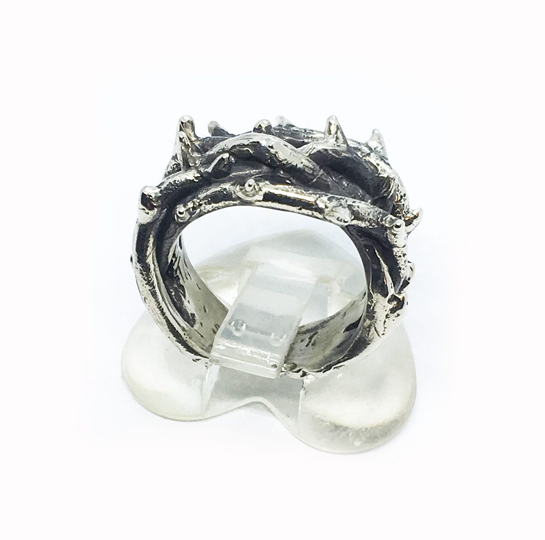 Crown of Thorns Silver Ring V3