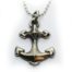 Anchor with Hearts Silver Pendant
