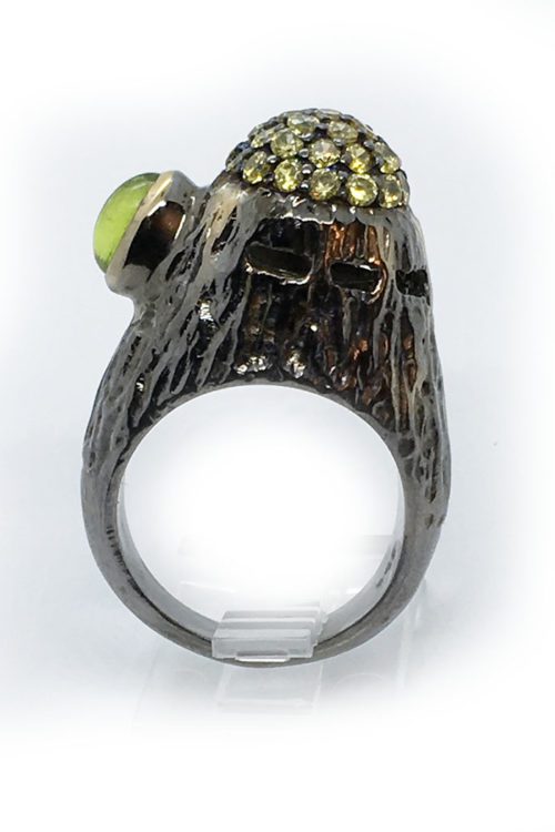 Citrine Stone Sterling Silver Ring