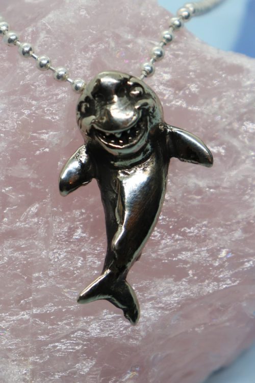Happy Shark Sterling Silver Pendant