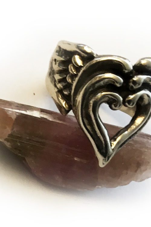 Heart Wings Sterling Silver Ring