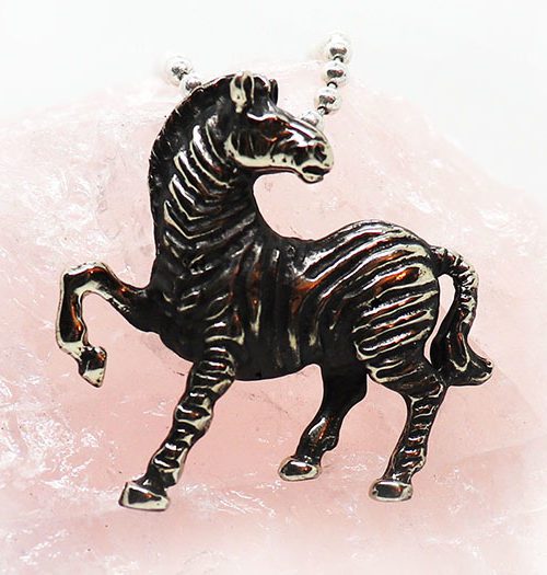 Zebra Sterling Silver Pendant