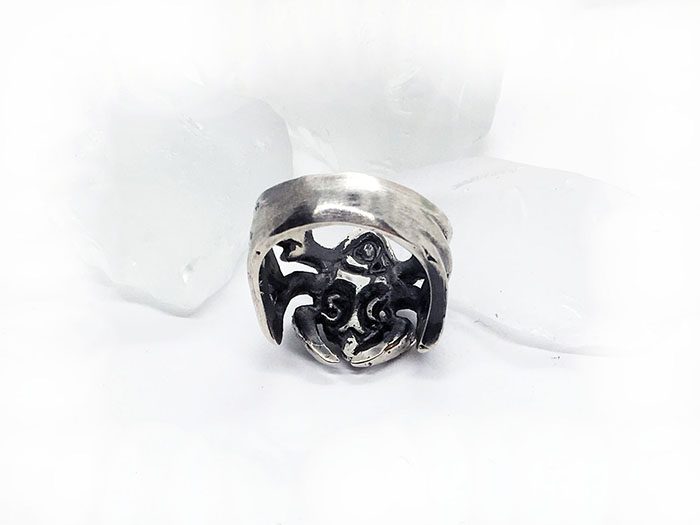 Itsy Bitsy Spider Sterling Silver Ring with Stone 5