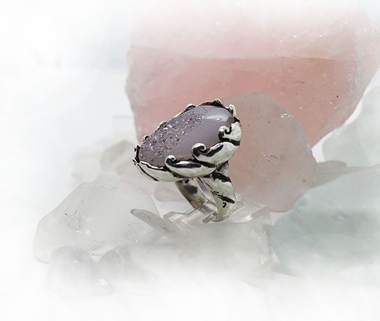 Natural Amethyst Stone Sterling Silver Ring
