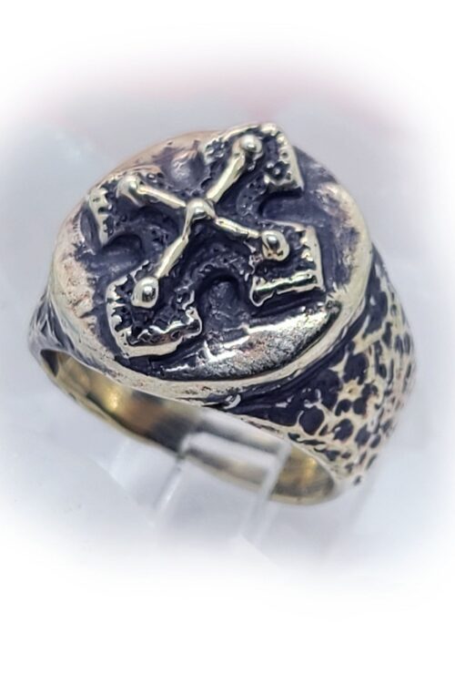 Antique Cross Silver Ring