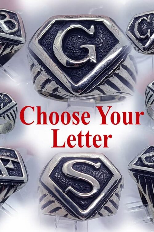 Super Letter Silver Rings
