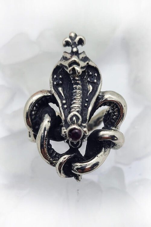 King Cobra with Rubies Ring