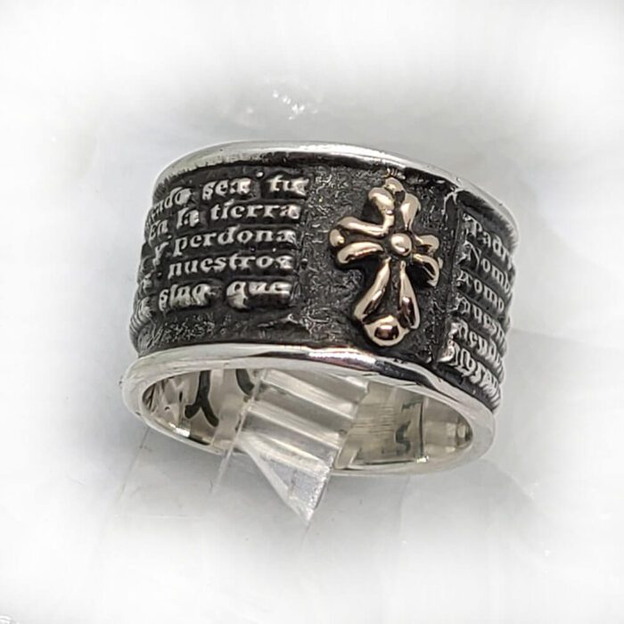 Spanish Prayer Sterling Silver Ring V2 Big 1