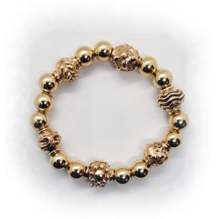 "Energy of Universe" Golden Beads Bracelet