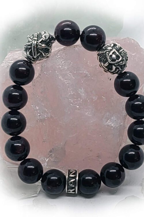 Armenian Dashnaktcutyun and Court of Arms Garnet Beads Bracelet